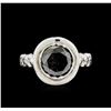 Image 2 : 14KT White Gold 2.72 ctw Black & White Diamond Ring