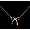 14KT Rose Gold Bow Necklace