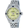 Rolex Stainless Steel Diamond and Sapphire DateJust Ladies Watch