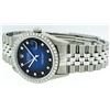 Image 2 : Rolex Stainless Steel Blue Vignette Diamond DateJust Men's Watch