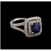 14KT White Gold 2.72 ctw Sapphire and Diamond Ring