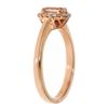 Image 2 : 0.43 ctw Morganite and Diamond Ring - 10KT Rose Gold