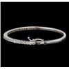 Image 2 : 14KT White Gold 2.30 ctw Diamond Bangle Bracelet