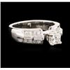 Image 1 : 14KT White Gold 0.71 ctw Diamond Ring