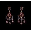 Ralph Lauren 54.06 ctw Multi Gemstone and Diamond Earrings - 18KT Rose Gold