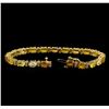 Image 3 : 14KT Yellow Gold 13.23 ctw Yellow Sapphire and Diamond Bracelet