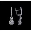 Image 2 : 0.70 ctw Diamond Earrings - 14KT White Gold