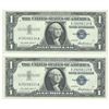 Image 2 : 1957 $1 Silver Certificate Currency Lot of 2