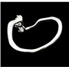 Image 3 : 0.07 ctw Prong Set Round Diamond 3-Stone Band - 14KT White Gold