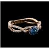 Image 1 : 1.17 ctw Blue Diamond Ring - 14KT Rose Gold