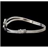 Image 2 : 14KT White Gold 0.52 ctw Diamond Bangle Bracelet