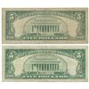 Image 2 : 1963 $5 Fine Red Seal Bill Lot of 2
