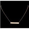 Image 1 : 0.05 ctw Diamond Bar Pendant - 14KT Rose Gold