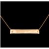 Image 2 : 0.05 ctw Diamond Bar Pendant - 14KT Rose Gold