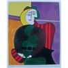 Pablo Picasso WOMAN IN RED ARMCHAIR Estate Signed Limited Edition Giclee 9"x12" W/COA