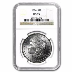 1886 Morgan Dollar MS-65 NGC HIGH GRADE