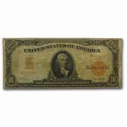 1907 $10 Gold Certificate VG
