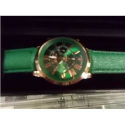 WATCH - GENEVA SKELETON WATCH - GREEN - FROM ESTAT