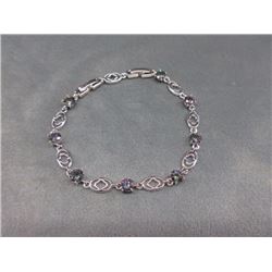 BRACELET - 8CTW ROUND FACETED MYSTIC TOPAZ (8 TTL) IN STERLING SILVER SETTING - RETAIL ESTIMATE $325