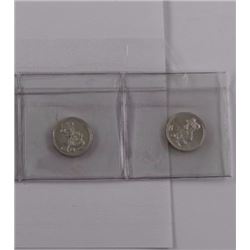 SILVER ROUND - 2 X 1 GRAM .999 STERLING SILVER - DISNEY COLLECTION - MICKEY GOLFING X 2