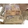 Image 1 : BILLS - 3 TTL - 1964 BANK NOTE - $5 CANADIAN & 1 ORIENTAL
