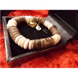 BRACELET - NATURAL BEADS & EARRINGS