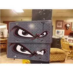 NOVELTY LICENCE PLATES - 2 PER LOT - EYES