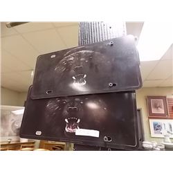 NOVELTY LICENCE PLATES - 2 PER LOT - BEAR