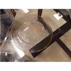GLASS & GOLD TRIMMED PLATERS - 4 TTL