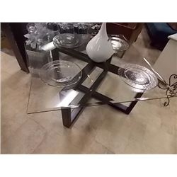 GLASS TOP COFFEE TABLE - SQUARE