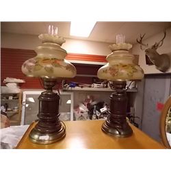 VINTAGE STYLE ELECRIC OIL LAMPS - 2 TTL