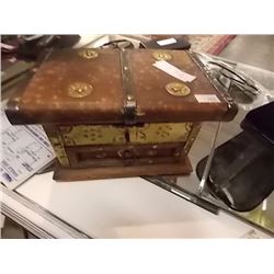 JEWELRY BOX - HAND CRAFTED WOOD TRUNK