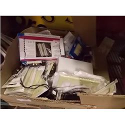 BOX OF ELECTRICAL - WALL PLATES - SOCKETS - ETC