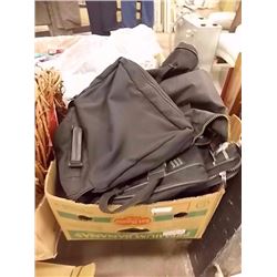 BOX ASSORTED KITCHENWARE, CROCK POT, PLATES, MATCHING CUPS ETC