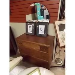 VINTAGE DRESSER WITH MIRROR - 3 DRAWER