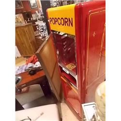 VINTAGE POPCORN MACHINE - 15 X 16 X 53" TALL