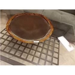 LARGE TERRA COTTA BOWL - "NOT FOR FOOD"