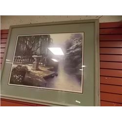 LIMITED EDITION THOMAS KINKADE LITHO - 1970'S - GARDEN OF PRAYER