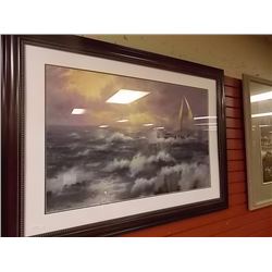 LIMITED EDITION THOMAS KINKADE LITHO - 1970'S - PERSEVERANCE - 3'T X 49" WIDE