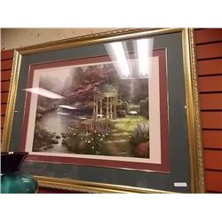 LIMITED EDITION THOMAS KINKADE LITHO - 1970'S - SERENITY GARDEN