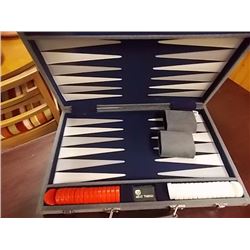 TRAVEL BACKGAMMON SET IN CASE- "NEAT THINGS"