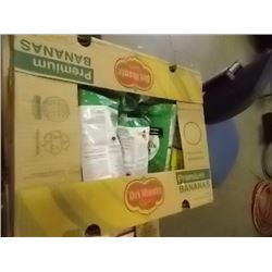 LARGE BANANA BOX OF ASSORTED FOOD ITEMS