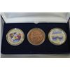 Image 3 : Selection of collector coins including gold plated 911 commemoratives, Lake Havasu set and two 23kt 