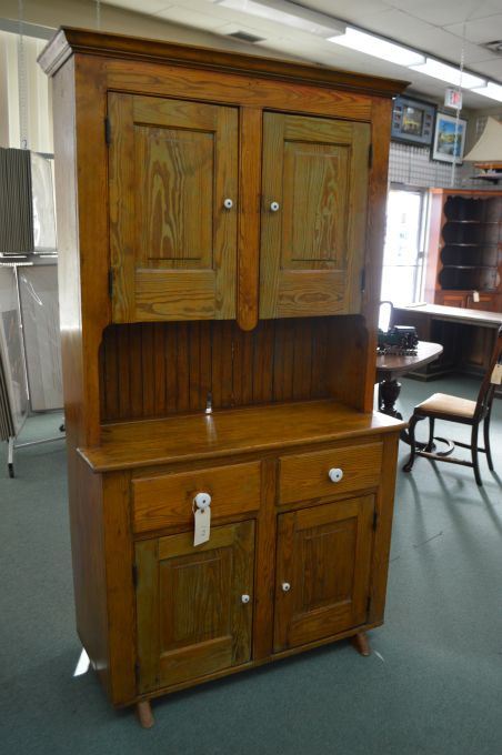 Antique Eastern Canadiana Kitchen Cabinet With Four Doors And Two
