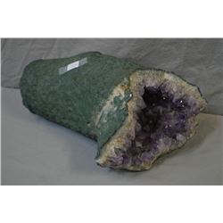 Large crystal amethyst geode, 15  in length and 7  at tallest point