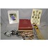 Image 1 : Selection of Asian collectibles including a boxed collector's set including book and medallion of Ma