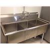 Image 2 : Three Bay Sink with Sprayer Faucet