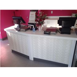 Curved White Counter 81.50