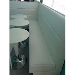 White Booth Lounger Corner Section (47.25 high)