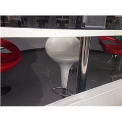 white bar stool plastic